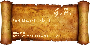 Gotthard Pál névjegykártya